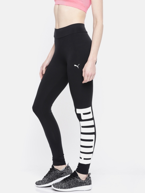 

Puma Women Black Printed Tight Fit Rebel Tights
