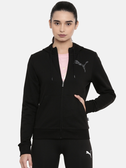 

Puma Women Black KA FZ Hoody Solid Sporty Jacket