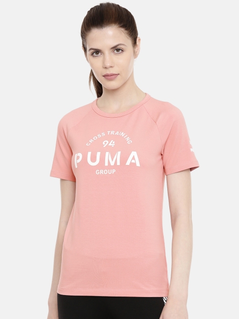 

Puma Women Pink Printed XTG Graphic Round Neck T-shirt