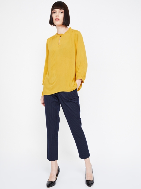

Fame Forever by Lifestyle Women Mustard Solid A-Line Top