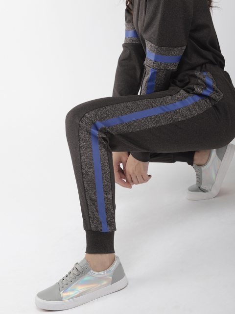 

Mast & Harbour Women Black Solid Straight Fit Track Pants, Charcoal