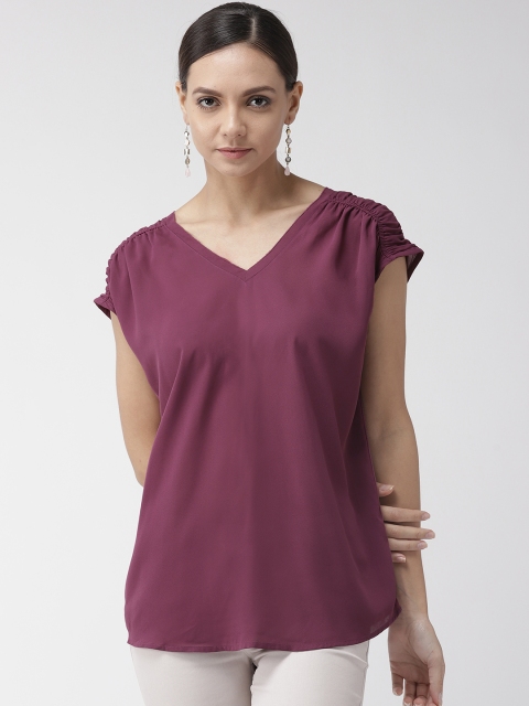 

Marks & Spencer Women Purple Solid Top
