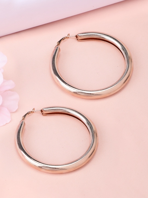 

Rubans Gold-Toned Circular Hoop Earrings