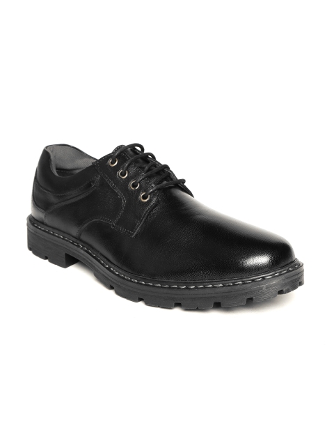 

LEO CLAWS Men Black Leather Semiformal Derbys
