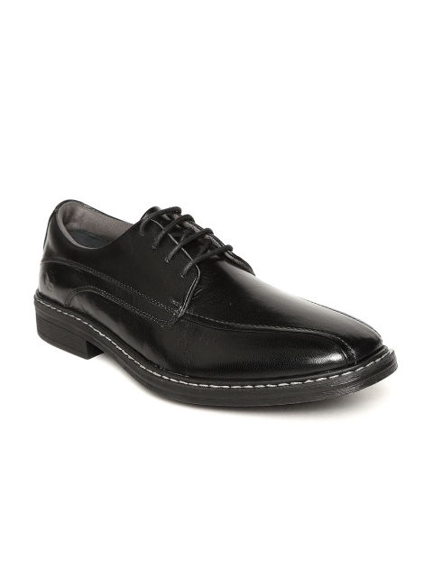 

LEO CLAWS Men Black Leather Formal Derbys
