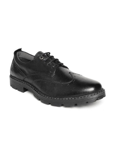 

LEO CLAWS Men Black Leather Semiformal Brogues