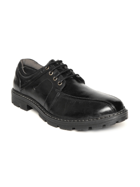 

LEO CLAWS Men Black Leather Semiformal Derbys