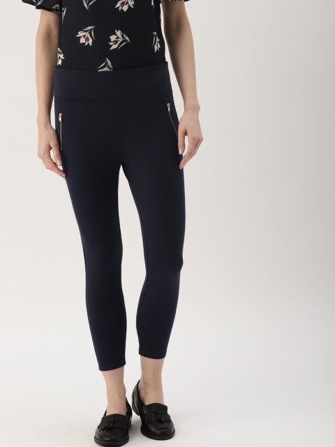 

Ms.Taken Women Navy Blue Slim Fit Solid Treggings