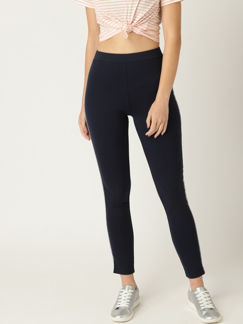 

United Colors of Benetton Women Navy Blue Solid Ankle-Length Leggings