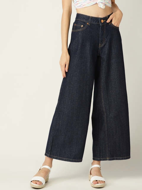 

United Colors of Benetton Women Navy Blue Loose Fit High-Rise Clean Look Jeans