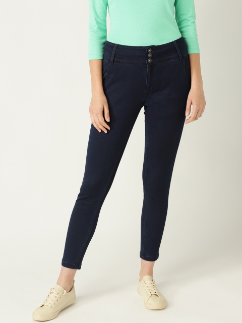 United Colors of Benetton Women Navy Blue Skinny Fit High-Rise Clean Look Stretchable Jeans
