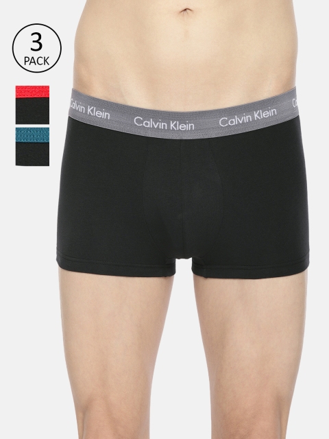

Calvin Klein Underwear Men Pack Of 3 Solid Low Rise Trunk 3Pk U2664GPJ, Black
