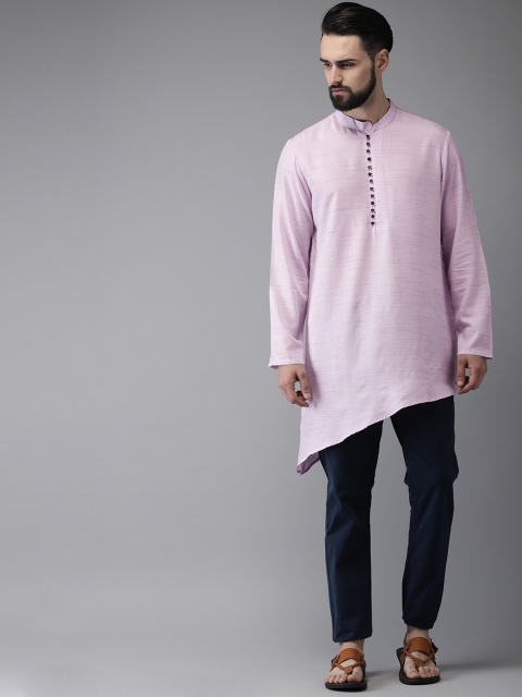 

Anouk Men Purple Solid Asymmetric Straight Kurta