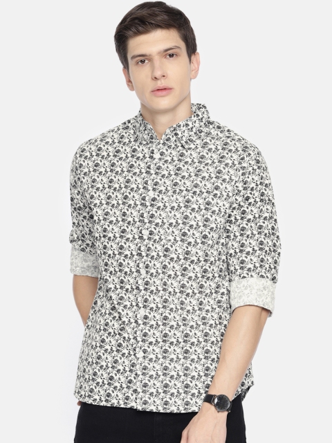 

Anouk Men White Regular Fit Printed Casual Shirt