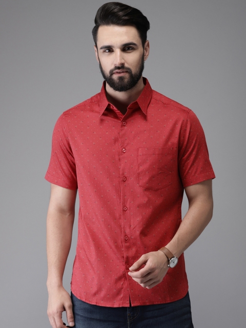 

Anouk Men Red Regular Fit Printed Casual Shirt