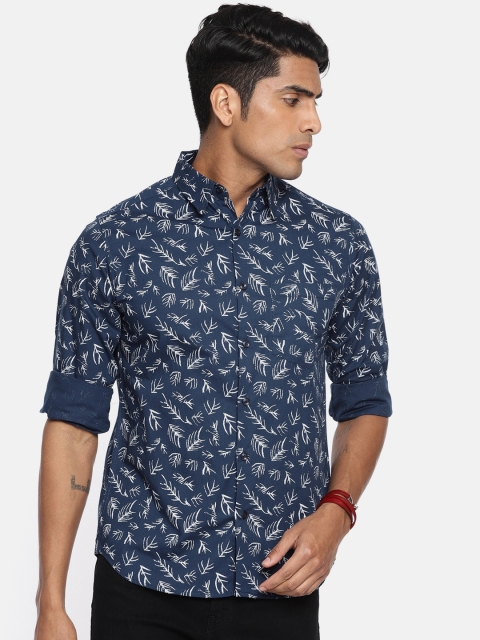 

Anouk Men Navy Blue & White Printed Casual Shirt
