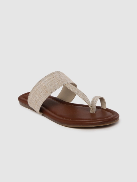 

Taavi Women Beige Woven Legacy Ethnic One Toe Flats