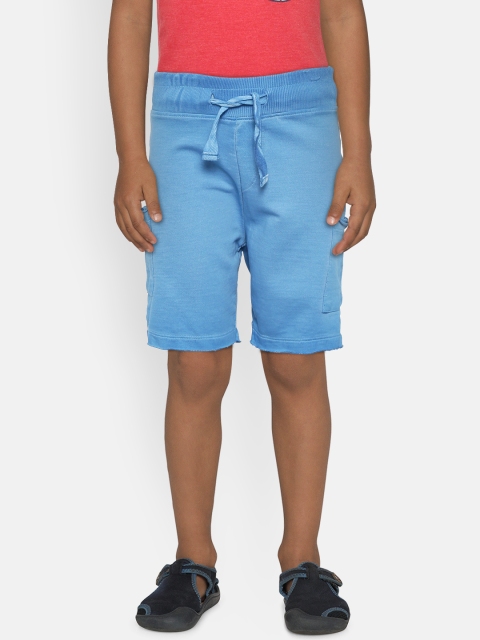 

Flying Machine Boys Blue Solid Regular Fit Shorts