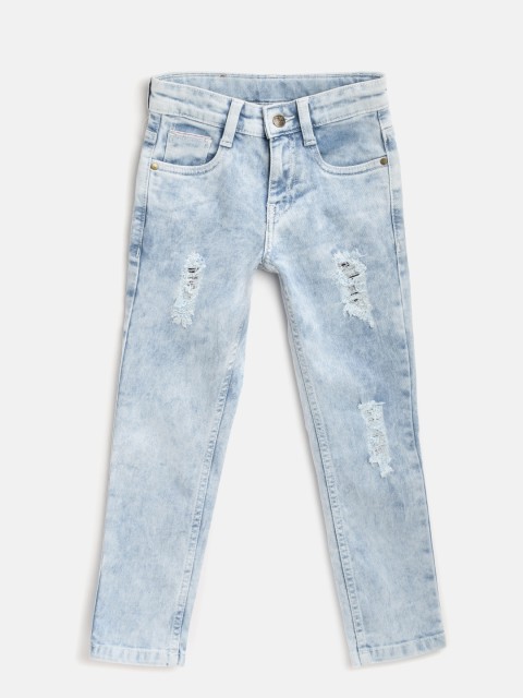 

Flying Machine Boys Blue Skinny Fit Mid-Rise Mildly Distressed Stretchable Jeans