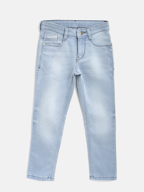 

Flying Machine Boys Blue Skinny Fit Mid-Rise Low Distress Stretchable Jeans
