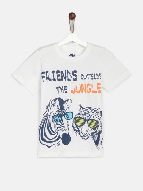 

YK Boys White Friends Outside the Jungle Print T-shirt