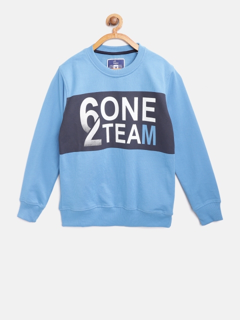 

612 league Boys Blue Printed Sweatshirt
