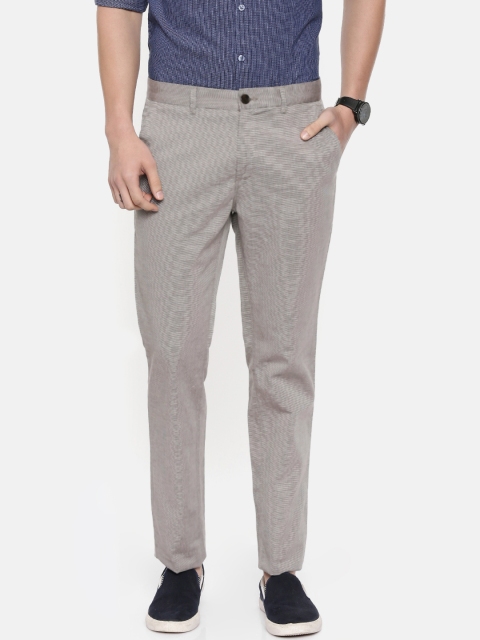 

ColorPlus Men Brown & White Contemporary Fit Self Design Chinos