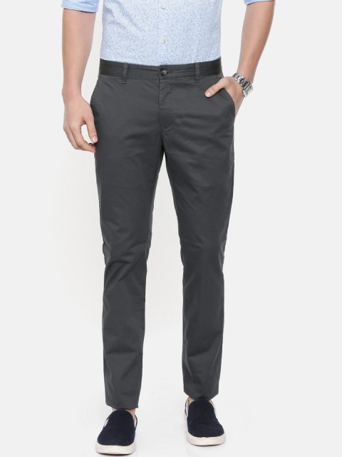 

ColorPlus Men Charcoal Nuvo Skinny Fit Solid Regular Trousers