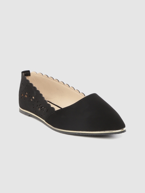 

Allen Solly Women Black Solid Ballerinas with Laser Cuts Detail