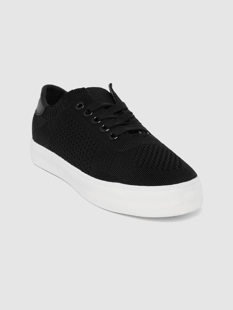 

Allen Solly Women Black Woven Design Sneakers