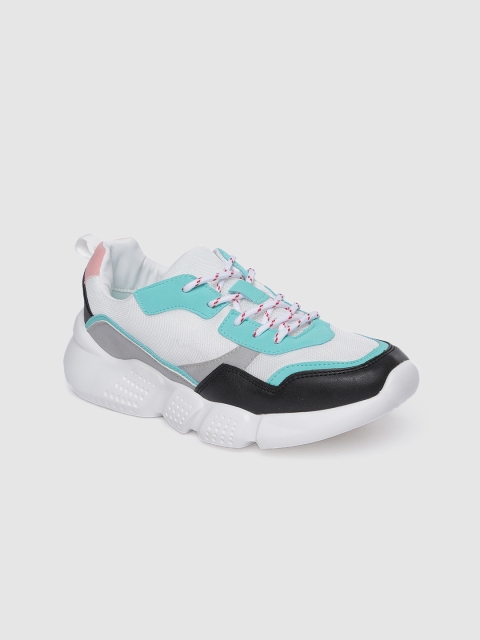 

Allen Solly Women White & Green Colourblocked Sneakers