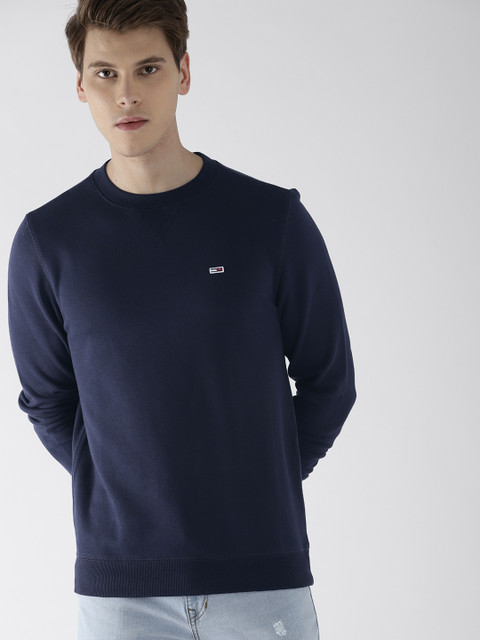 

Tommy Hilfiger Men Navy Blue Solid Sweatshirt