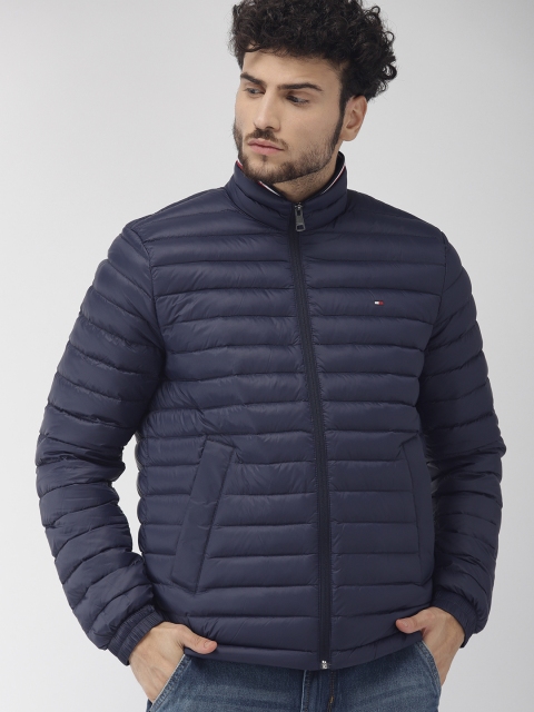 

Tommy Hilfiger Men Navy Blue Solid Lightweight Packable Puffer Jacket