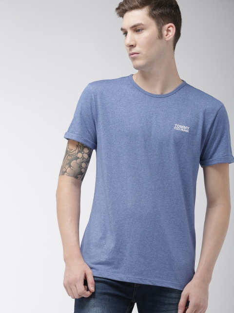 

Tommy Hilfiger Men Blue Solid Round Neck T-shirt
