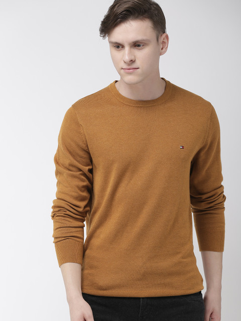 

Tommy Hilfiger Men Camel Brown Solid Sweater