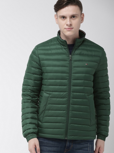 

Tommy Hilfiger Men Green Solid Puffer Jacket