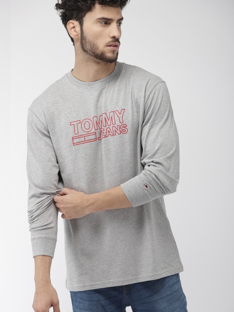 

Tommy Hilfiger Men Grey Printed Round Neck T-shirt