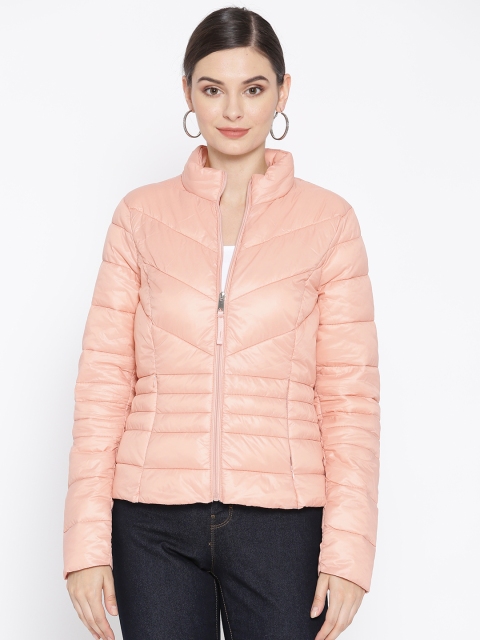 

Vero Moda Women Peach-Coloured Solid Lightweight Padded Jacket
