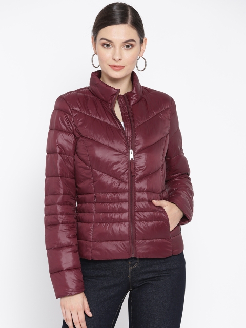 

Vero Moda Women Burgundy Solid Lightweight Padded Jacket