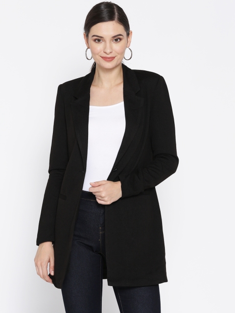 

Vero Moda Black Solid Coat