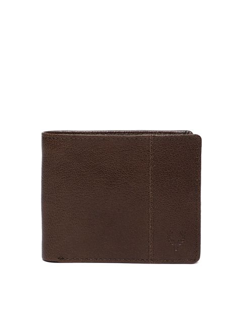 

Allen Solly Men Brown Textured Genuine Leather Two Fold Wallet