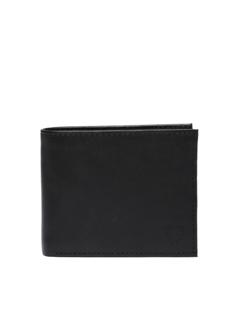 

Allen Solly Men Black Solid Genuine Leather Two Fold Wallet