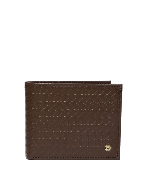 

Allen Solly Men Brown Textured Leather Two Fold Wallet