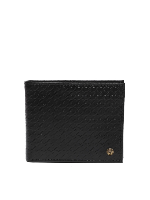 

Allen Solly Men Black Textured Genuine Leather Two Fold Wallet