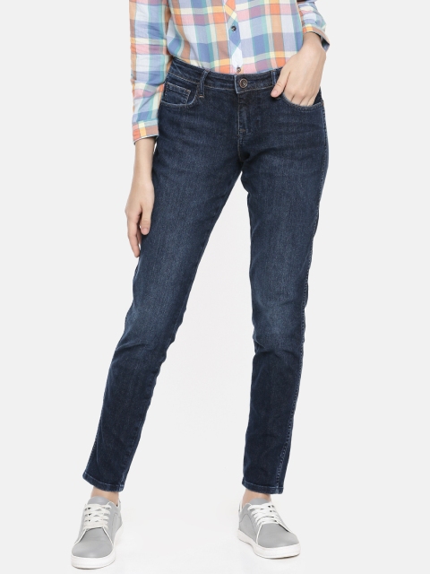 

Wrangler Women Blue Coryn Fit Mid-Rise Clean Look Stretchable Cropped Jeans