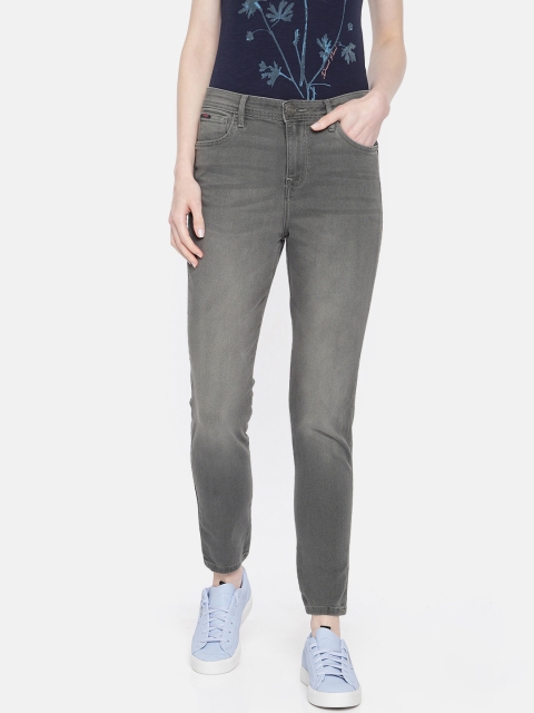 

Wrangler Women Grey Skinny Fit High-Rise Clean Look Stretchable Aliya Jeans