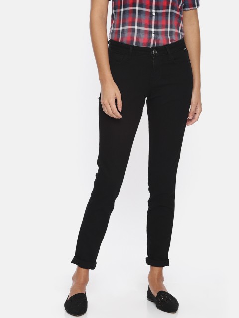 

Wrangler Women Black Skinny Fit Mid-Rise Clean Look Stretchable Coryn Jeans