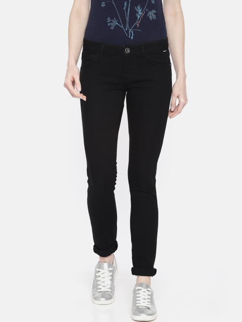 

Wrangler Women Black Ultra Skinny Fit Low-Rise Clean Look Stretchable Jegging Jeans