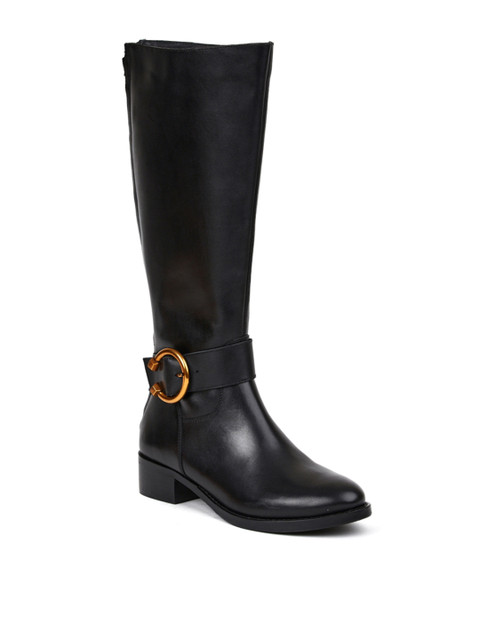 

Saint G Women Black Solid Heeled Boots