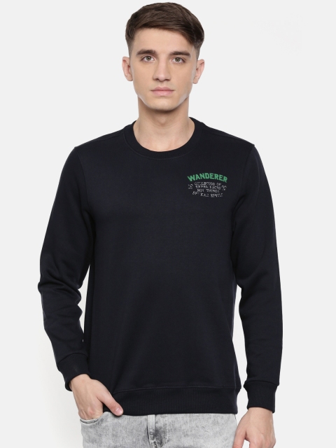 

SPYKAR Men Navy Blue Solid Sweatshirt